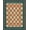 Terracotta Teal Ivory, Pattern 2, variant on Design&I 8'x10' Washable Area Rug Snag-Free Geometric Patchwork Interlocking Block Patterned Multi Multicolor for Dining Room, Large Office, Lounge
