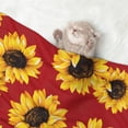 thumbnail image 2 of Yiaed Sunflowers On Red Print Dog Blankets-Cat Blanket Washable for Couch Protection,Puppy Blanket, Soft Plush Reversible Throw Furniture Protector-, 2 of 8