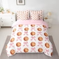 thumbnail image 2 of Feelyou Basketball Sport Bedding Comforter Set 7pcs, Pink Kawaii Bow-tie King Bedding Sets, 2 of 8