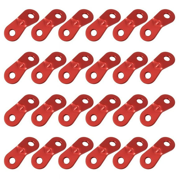 Aluminum Alloy Cord Adjuster Tent Tensioners Rope Adjuster for Tent Hiking Camping (2 Holes) - 24 Pack