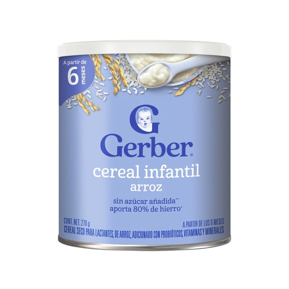 Cereal seco para lactantes Gerber mi 1er cereal arroz 270 g
