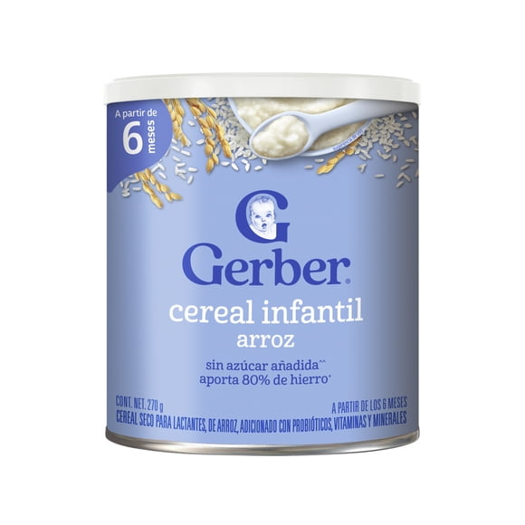 Cereal seco para lactantes Gerber mi 1er cereal arroz 270 g