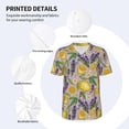 thumbnail image 3 of KLL Lavender Flowers for Men's Baseball Shirts,Short Sleeve Casual Shirts Button Down Shirt for Men Beach Summer Wedding Shirt-XX-Large, 3 of 7