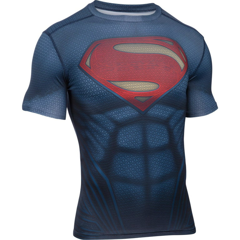 Opknappen merk elleboog Under Armour Alter Ego Superman Compression Shirt MD Midnight Navy -  Walmart.com