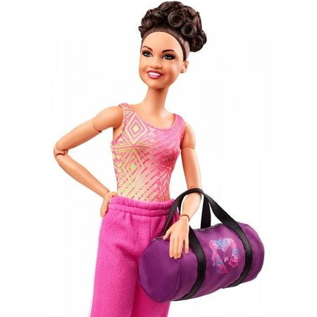 Barbie Laurie Hernandez Gymnast Doll with Themed