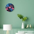 thumbnail image 4 of 14 Inch Wall Clock Battery Operated Silent Clock Decorative for Office, Kitchen, Outdoor, Living Room，Beautiful Pink Flamingo on Black Creative, 4 of 4