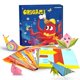 thumbnail image 3 of Libro de recortes de papel de origami con 108 hojas de dibujos animados de animales, rompecabezas de recortes de papel para niños, juguetes educativos de aprendizaje temprano, regalos, 3 of 5