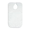 thumbnail image 3 of 3-Pack - Blue or White Option - 100% Cotton Reusable Terry Adult Bib - Patient Bib (2 Blue & 1 White), 3 of 3