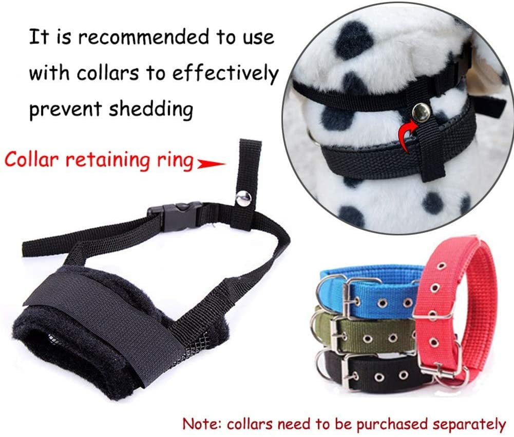 Air Mesh Training Dog Muzzles for Biting Barking Chewing Coppthinktu Muzzle for Dogs Breathable Mesh & Soft Flannel Protects Dog Mouth Cover Adjustable Soft Dog Muzzle for Small Medium Large Dog 
