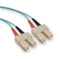 thumbnail image 1 of Câble de Réseau en Fibre Optique OM3 SC à SC 10 Gig Aqua 2 Mètres (6,5 Pi), 1 of 1