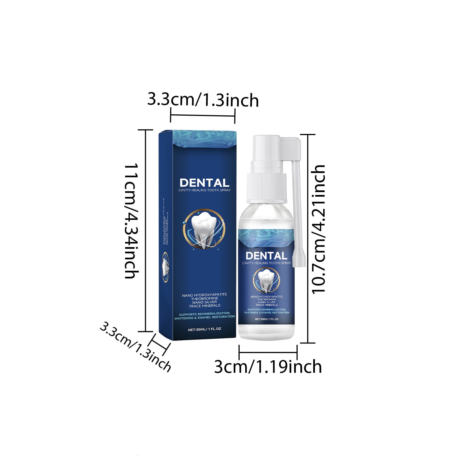 Alvantor Teeth Armor Spray Enamel Repair Hydroxyapatite Sensitive Care Stain Remover, 1fl.oz