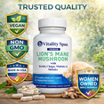 thumbnail image 2 of Lions Mane 1000 mg 4:1 Extract Supplement | Pure Fruiting Body | Mental Clarity, Focus, Cognitive Support | Made in USA | 120 Vegetable Capsule, 2 of 8