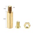 thumbnail image 2 of Unique Bargains Laiton Hexagonal Mâle-Femelle Vis Écrou Kit 20 Ensembles 18mm + 6mm, 2 of 6