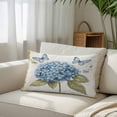 thumbnail image 3 of Blue Hydrangea Body Pillow Cover, Pillowcase Protectors with Zipper, Breathable Decorative Throw Pillow Case Cover, Spring Vintage Botanical Butterfly Pillow Shams for Couch Sofa 24x36Inch, 3 of 8