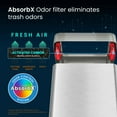 thumbnail image 4 of iTouchless - 18-Gal. Rectangular Trash Can - Silver, 4 of 7