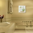 thumbnail image 2 of Serene Bathroom Interior with Greenery Plants Painting Botanical & Floral Gallery-Wrapped Canvas Print Wall Art, 17x17, 2 of 6
