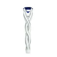 thumbnail image 3 of Rosec Jewels 1/2 CT Created Blue Sapphire Crossover Engagement Ring with Diamond, 925 Sterling Silver, US 12.00, 3 of 9