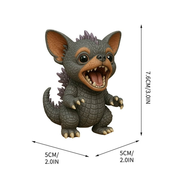 Ornement en Résine Fait Main Statue de Chien Monstre pour Décoration Intérieure