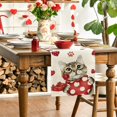 thumbnail image 4 of Matoen Valentines Day Table Runner 13x90.5 Inches Red Buffalo Plaid Holiday Table Runner Seasonal Burlap Dining Decoration for Wedding Anniversary Kitchen Dinner Table Party Decor, 4 of 6