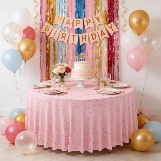 EGNMCR Home Decor, Room Decor, Wall Decor Round Tablecloth Glitter Wedding Glitter For Wedding Parties 47x47 Inches In A Variety Of Colors Nylon tablecloth