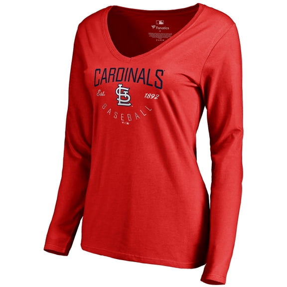 Women's Red St. Louis Cardinals Live For It Long Sleeve T-Shirt
