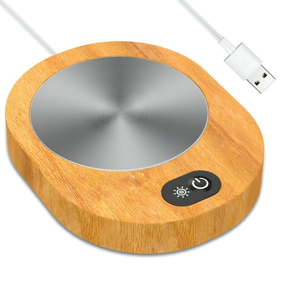 HIBIBUD Electric Coffee Cup Warmer Portable USB Mug Warmer 55-65℃ Constant Temperature Coffee Cup Heater Coffee Warmer Plate Candle Warmer Gravity Sense Switch for Coffee Milk Tea Home Office
