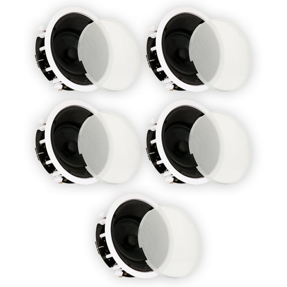 Theater Solutions TSS6A Flush Mount Angled Speakers with 6.5" Woofers 5 Pack