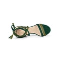 thumbnail image 4 of BLISSFUL STEP Women's Shoes Lace Up Faux Suede Open Toe Chunky Heel Sandals Green 7.5, 4 of 7