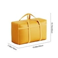 thumbnail image 4 of Large Capacity Clothing Storage Bag Yellow | Heavy-Duty Waterproof Organizer Tote | Reinforced Wide Handles | 39"x23"x12" | Durable Moving, Quilts & Blankets | Home, Bedroom, Dorm Organization, 4 of 8