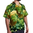 thumbnail image 2 of Saint Patrick's Day Men's Short Sleeve Spread Collar Poplin Shirt, Casual Printed Button Down Summer Beach Tops for Men, Unisex Comfortable Shirts, 2 of 6