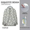 thumbnail image 5 of Boho Style Campus Backpack - Vintage Tribal Design, 17 Inch Laptop Pocket, Durable Fabric, Spacious for School & Everyday Use, 5 of 6