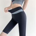 thumbnail image 1 of Pantalones cortos de motorista sin costuras para mujer, pantalones cortos de ciclismo negros a la altura de la rodilla, informales, de cintura alta, a la moda, para verano Tan Jianjun unisex, 1 of 2