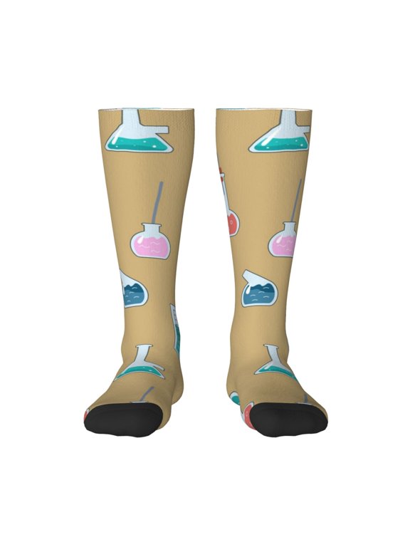 Hirioo Chemistry Class for Adult Stockings Breathable Sock Non-Pilling,Contrasting Color Design