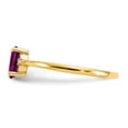 thumbnail image 4 of 14K Yellow Gold Ring Band with Stones (06) June Garnet (Rhodolite) Oval Red Diamond Round White, Size 8, 4 of 5