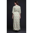 thumbnail image 5 of Bimba Rayon Leaves & Magnolia Floral Smocked Waist Printed Gown Maxi Side Slit LadiesÂ&nbsp;Dress-XXX-Large, 5 of 6