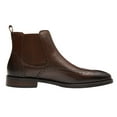 thumbnail image 2 of Santimon Genuine Leather Chelsea Boots Casual Ankle Boots Classic Men Oxford Boots Coffee 8 US, 2 of 7