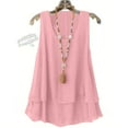 thumbnail image 3 of cocolona Summer Tank Tops for Women Double Layer Sleeveless Linen Shirts Fashion Casual Loose Solid Color Blouses, 3 of 8