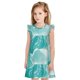 thumbnail image 1 of Balery Teal Turquoise 1 Camisón de princesa para niñas, pijama de algodón con mangas abullonadas, suave y bonito.-Medium, 1 of 6