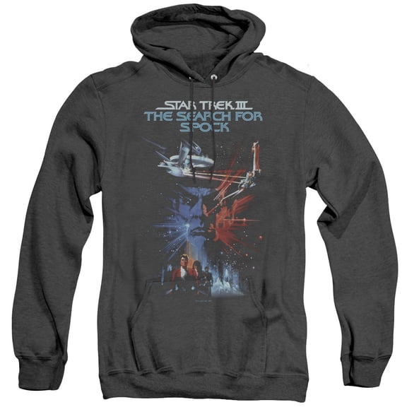 Star Trek Search For Spock(Movie) Adult Heather Hoodie Sweatshirt Black