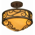 thumbnail image 6 of Meyda Tiffany 137259 Lilliana 3 Light 12" Wide Semi-Flush Bowl Ceiling Fixture - Gilded, 6 of 7