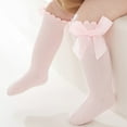 thumbnail image 6 of Jmicy Cotton Socks for Toddlers Gift for Toddlers Baby Girls Bow Knee High Socks Toddler Leggings Ruffle Uniform Stockings Long Cotton Tube Socks Infant Dress Socks, 6 of 7