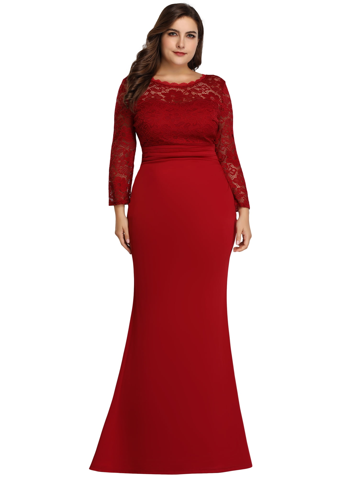 red and black plus size formal dresses