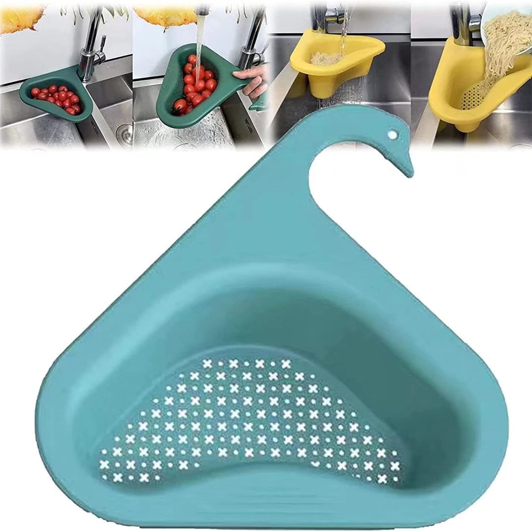 Eteslot Hanging Filtering Draining Rack,Sink Strainer Basket Triangular