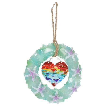 

OUNONA Heart Hanging Pendant Valentine s Day Hanging Ornament Resin Heart Wreath