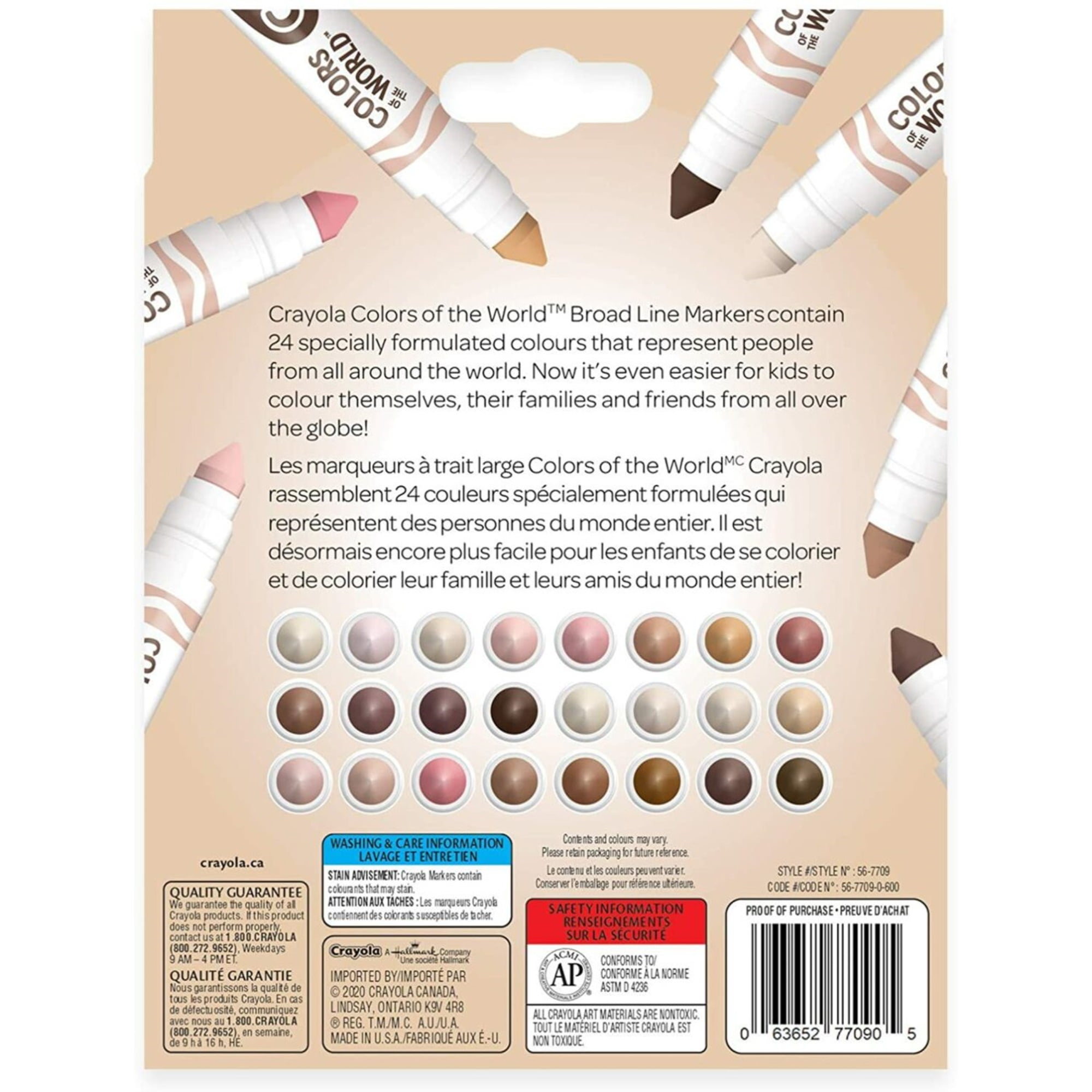 Crayola Colours of The World Markers - 24CT