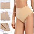 thumbnail image 3 of Sunm Boutique Tummy Control Thong Shapewear for Women Seamless Shaping Thong Panties Body Shaper Underwear, 3 of 6