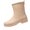 Khaki, variant on LIJCC Anti-Slip Elastic Slip on Rainboots Short Rain Boots for Womens Ankle Rainboot Slip on Garden Boot Ladies Rubber Outside Work with Comfort