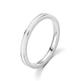 thumbnail image 5 of EOEMY 2mm Titanium Steel Tail Ring Silver/Rose Gold Women White/Black Size 6-11, 5 of 8