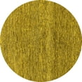 thumbnail image 1 of Ahgly Company Indoor Round Abstract Yellow Modern Area Rugs, 7' Round, 1 of 4
