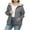 Gray coat for women, variant on jtjvou Hoodies for Women Winter Fleece Sweatshirt - Full Zip Up Thick Lined Hooded Jacket Black XXXXL
